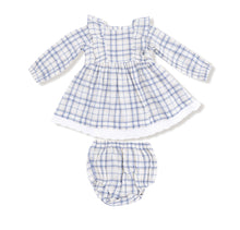 Load image into Gallery viewer, Blue Plaid L/S Dress