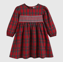 Load image into Gallery viewer, Christmas Plaid Smocked Dress