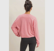 Load image into Gallery viewer, Cropped Crewneck Sweatshirt | Taffy Pink