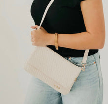 Load image into Gallery viewer, Wrenlee Woven Flap Crossbody | Cream