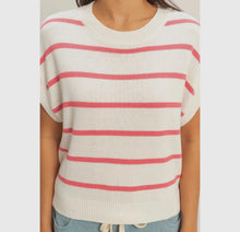 Load image into Gallery viewer, Stripe Knit Top | Taffy Pink