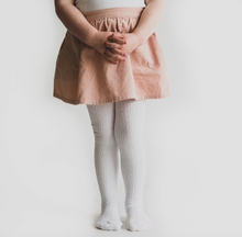 Load image into Gallery viewer, Cable Knit Tights | White