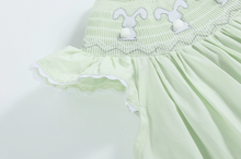 Load image into Gallery viewer, Bunny Smocked Dress | Honeydew