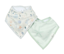 Load image into Gallery viewer, Bandana Bib Set, Seashells
