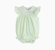 Load image into Gallery viewer, Bunny Smocked Romper, Honeydew