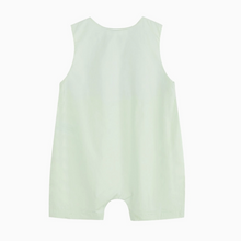 Load image into Gallery viewer, Bunny Smocked Shortalls | Honeydew