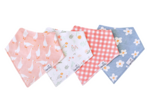 Load image into Gallery viewer, Goosie Bandana Bib Set (4-pack)
