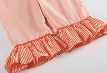 Load image into Gallery viewer, Orange Pinstripe Pumpkin Romper