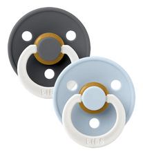 Load image into Gallery viewer, BIBS 2 Pack GLOW | Iron, Baby Blue