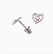Load image into Gallery viewer, Pink Heart Earrings