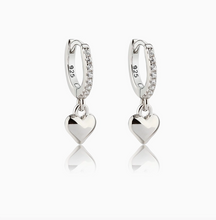 Load image into Gallery viewer, Huggie Heart Earrings