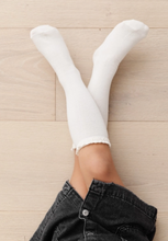 Load image into Gallery viewer, Lace Top Knee High Socks | Ivory