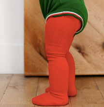 Load image into Gallery viewer, Cable Knit Tights | Red