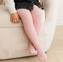 Load image into Gallery viewer, Cable Knit Tights | Blush