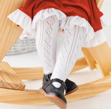 Load image into Gallery viewer, Fancy Knit Tights | White