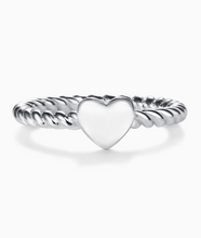 Load image into Gallery viewer, Twisted Band Heart Ring | Sterling Silver