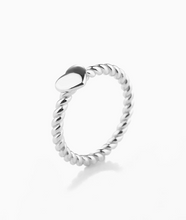 Load image into Gallery viewer, Twisted Band Heart Ring | Sterling Silver
