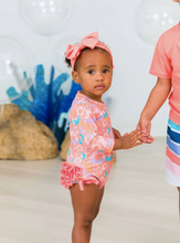 Load image into Gallery viewer, Coral Floral Long Sleeve Rashguard