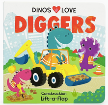 Load image into Gallery viewer, Dinos Love Diggers Lift-A-Flap Book