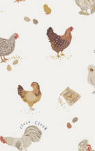 Load image into Gallery viewer, Chickens Zipper Romper | White