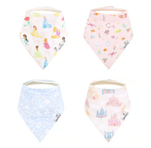 Load image into Gallery viewer, Disney Princess Bandana Bib Set (4-pack)