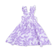 Load image into Gallery viewer, Lilac Floral Smocked Sundress
