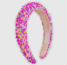 Load image into Gallery viewer, Padded Sprinkles Headband | Hot Pink
