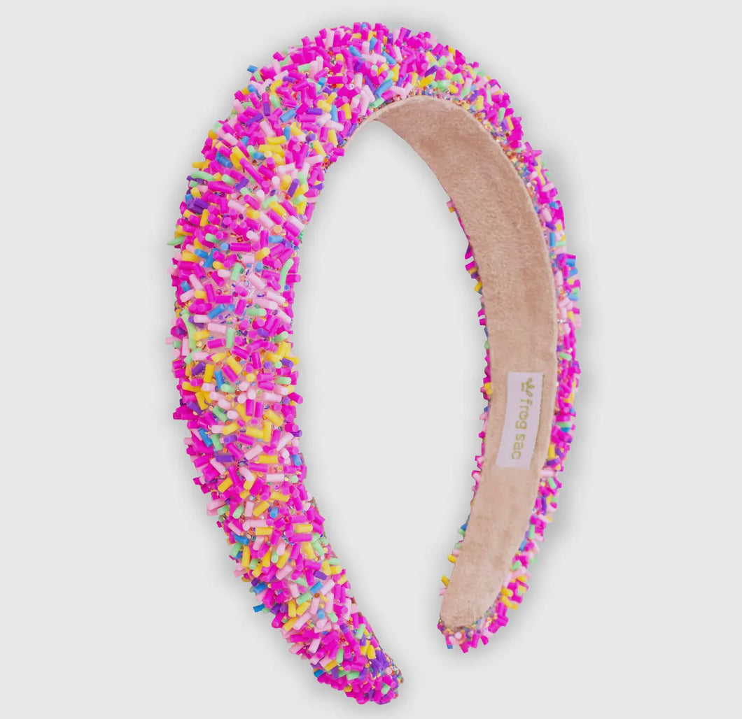 Padded Sprinkles Headband | Hot Pink