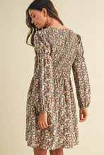 Load image into Gallery viewer, Vintage Flower Smocked Mini Dress
