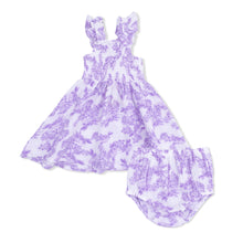Load image into Gallery viewer, Lilac Floral Smocked Sundress
