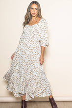Load image into Gallery viewer, Romantic Floral Maxi Dress | Cream
