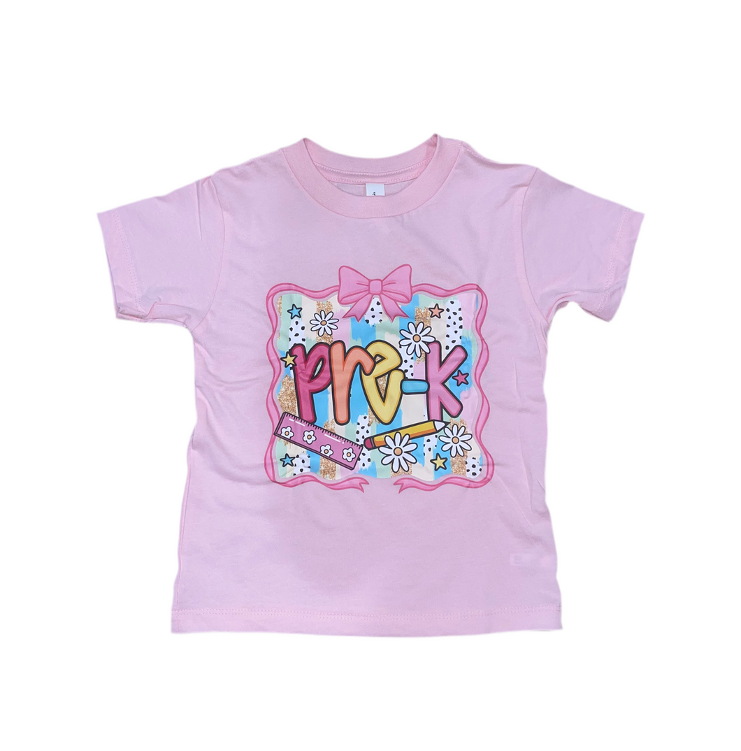 Preppy Pre K Back to School Tee