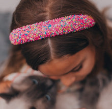 Load image into Gallery viewer, Padded Sprinkles Headband | Hot Pink
