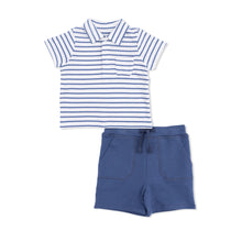 Load image into Gallery viewer, Polo + Everyday Shorts | Navy Stripe
