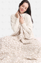 Load image into Gallery viewer, Leopard Comfy Luxe Blanket | Beige

