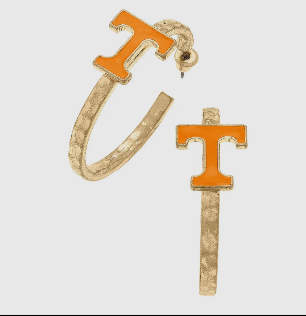 Tennessee Logo Hoop Earrings