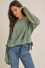 Load image into Gallery viewer, Ella Mineral Washed Top | Green
