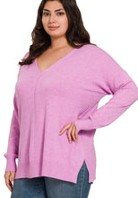 Load image into Gallery viewer, Front Seam Sweater, Heather Mauve
