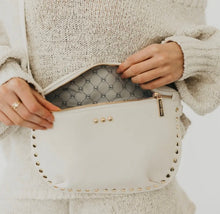 Load image into Gallery viewer, Sabrina Pebble Studded Bum Bag | Cream
