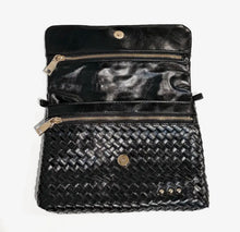 Load image into Gallery viewer, Wrenlee Woven Flap Crossbody | Black
