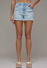 Load image into Gallery viewer, Hidden Light Wash High Rise Shorts
