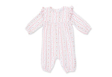 Load image into Gallery viewer, Marnie Rosebud Stripe Ruffle Romper
