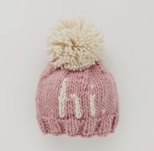 Load image into Gallery viewer, hi. Rosy Hand Knit Hat
