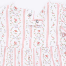 Load image into Gallery viewer, Marnie Rosebud Stripe Ruffle Romper
