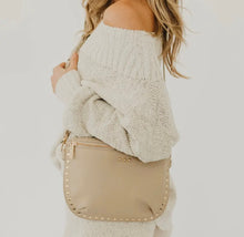Load image into Gallery viewer, Sabrina Pebble Studded Bum Bag | Taupe
