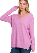 Load image into Gallery viewer, Front Seam Sweater, Heather Mauve
