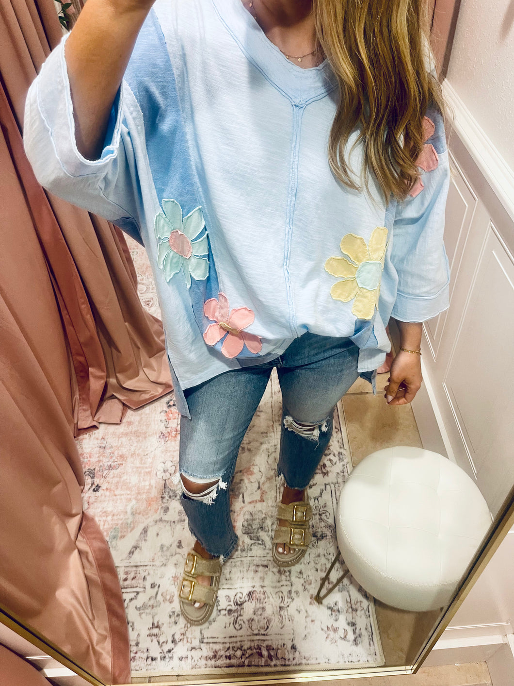 Flower Top | Sky Blue