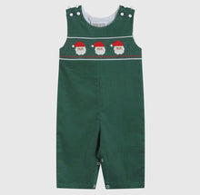 Load image into Gallery viewer, Corduroy Santa Smocked Overalls
