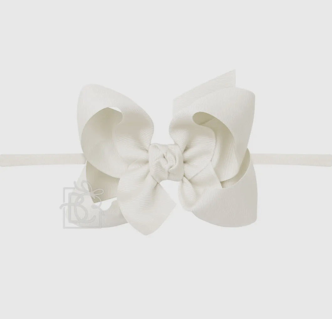 Grosgrain Headband | Antique White