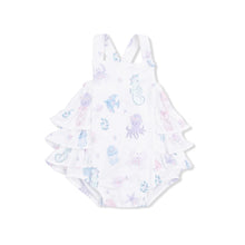 Load image into Gallery viewer, Angel Dear Floral Sea Creatures Ruffle Sunsuit
